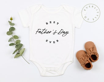 Best Father's Day Ever Onesie®, Pregnancy Announcement to Husband, Pregnancy Reveal to Husband, June Baby Announcement Ideas to Grandfather