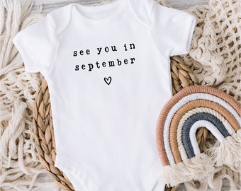 See You In September Onesie®, Pregnancy Announcement to Husband, Pregnancy Announcement Grandparents, Spring Pregnancy Announcement Onesie®