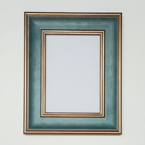 Antique style dark turquoise and gold frames