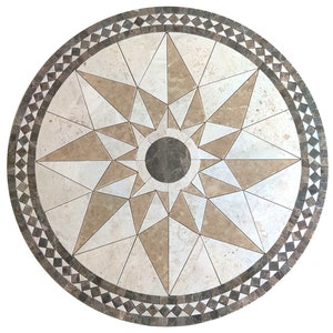 60&quot; Floor Marble Medallion 1004