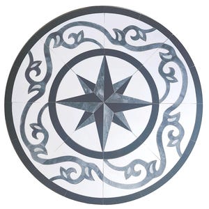 36&quot; Floor Marble Medallion 25615