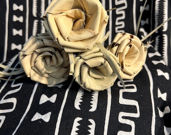 Dried Palmetto Roses (Set of 4), Charleston Sweetgrass Roses