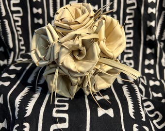 Dried Palmetto Roses  Bouquet of six (6) Charleston Roses Sweetgrass Roses Forever Roses