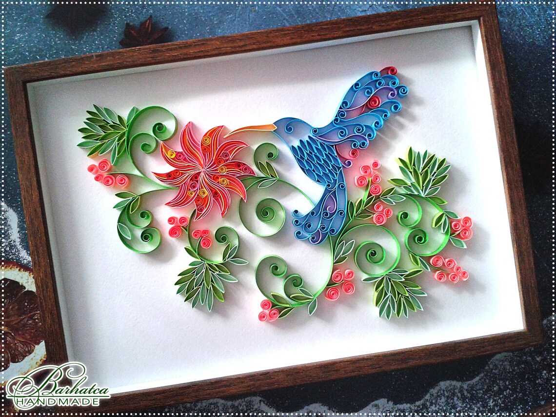 Hummingbird Pattern Hummingbird Quilling Pattern Hummingbird Etsy