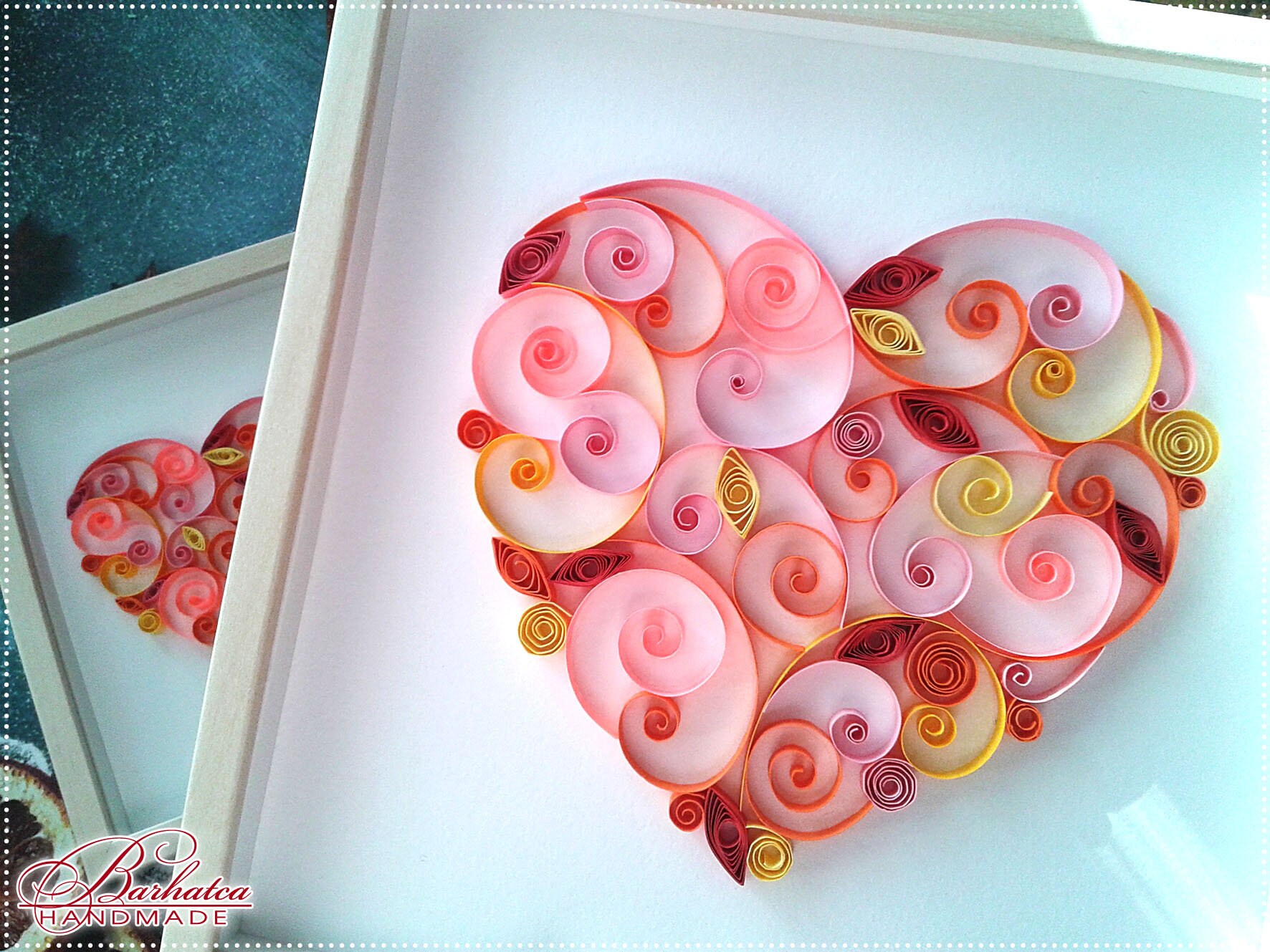 Quilling Pattern heart Design Template quilled heart Etsy