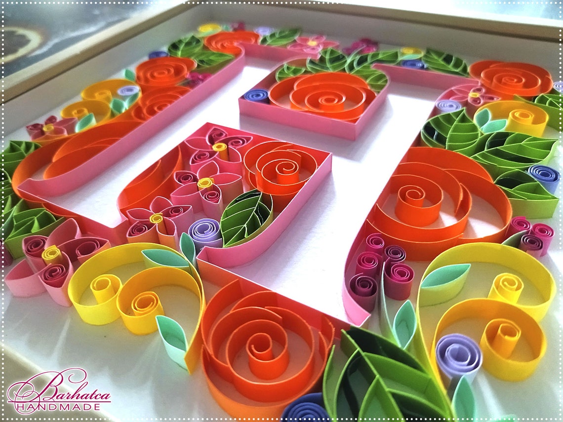Quilling pattern Letter H Design template flower Letter H Etsy