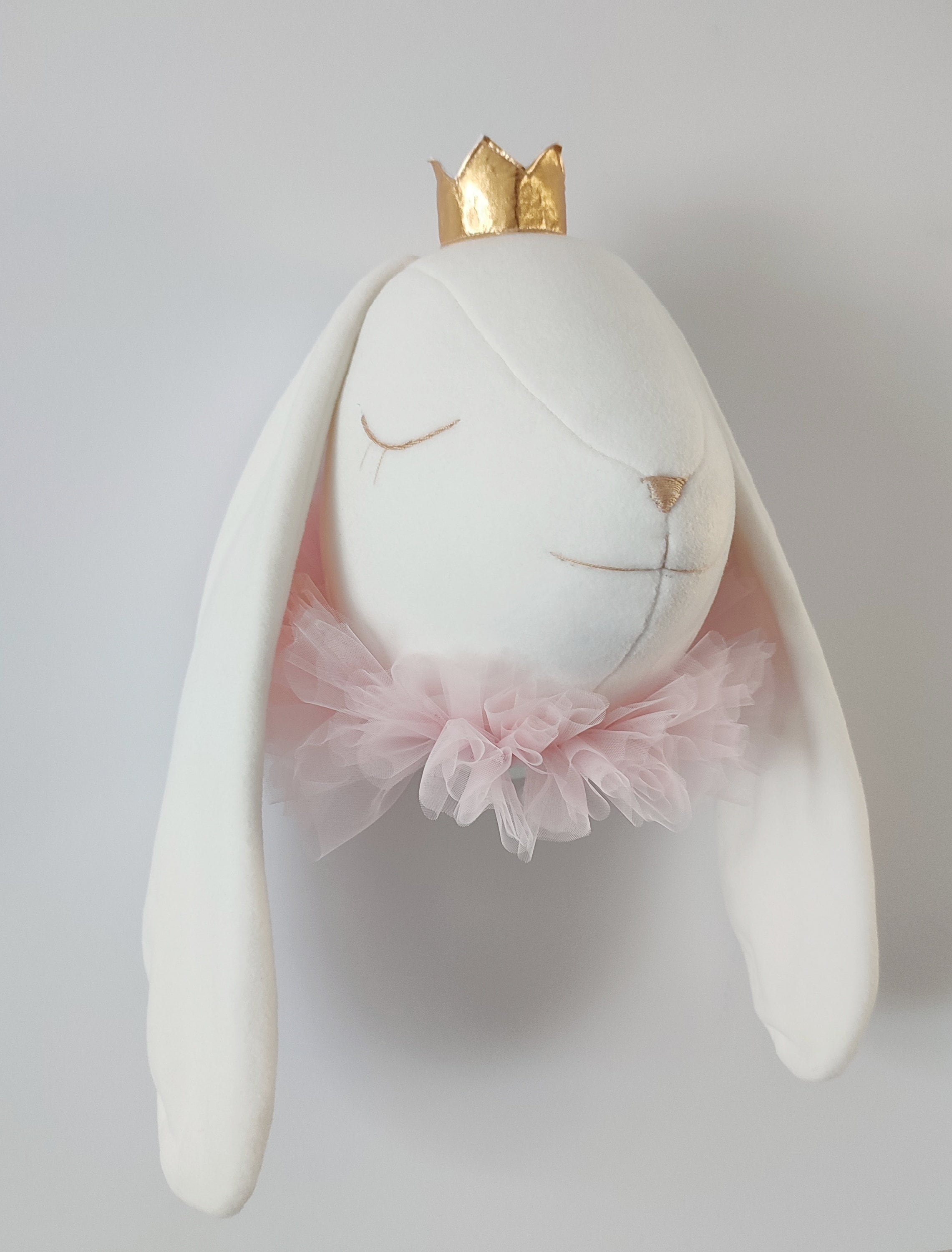Handmade Rabbit Head Wall Mount: Cotton Nursery Decor - Etsy