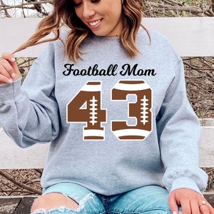 Football Mom sweatshirt, Custom Football Mom sweatshirt, Football Mom Hoodie, Football Number Hoodie, Football Number Sweatshirt