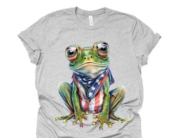 Red White and Blue Frog shirt, 4th of July Frog shirt, Memorial Day Shirt, 4th of July Shirt, Independence Day Shirt, Cute Frog shirt