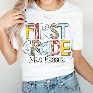 First Grade shirt, Teacher shirts, Custom Teacher shirt, Personalized Teacher shirt, Second Grade, Third Grade, Fourth Grade, Fifth Grade