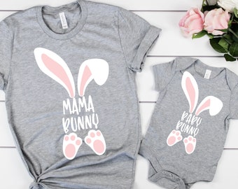 Mama Bunny shirt, Baby Bunny shirt, Easter shirt, Mommy and Me Easter shirt, Matching Easter shirts, Mother Daughter shirts, Mother Son tees