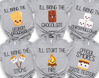 S'mores shirts, S'mores Group shirts, Matching S'mores shirts, Camping shirts, Matching Family shirts, Official S'mores Taste Tester shirt