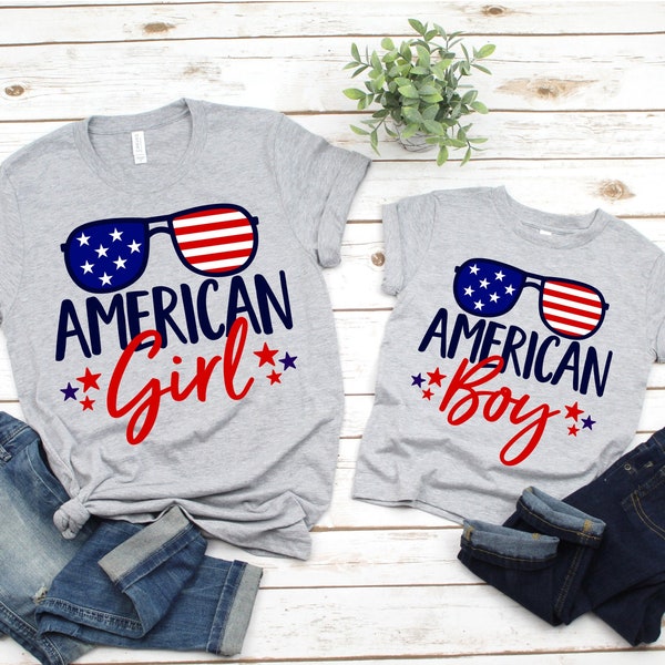 Memorial Day Shirt, America Girl shirt, American Boy shirt, 4th of July Shirt, Independence Day Shirt, Mommy and Me shirts, Sibling shirts