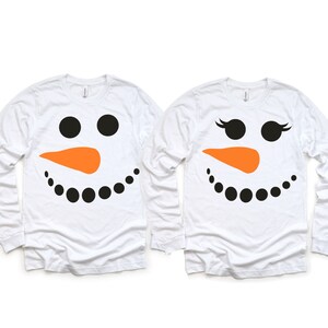 Snowman shirt, Christmas shirt, Family shirts, Matching Family Christmas shirts, Couple Christmas shirts, Snowman Face shirt