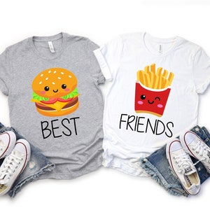 Best Friends shirts, BFF shirts, Bestie shirts, Burger and Fries shirt, Funny Best Friends shirt, Cute Best Friends tee, Mommy and Me shirts