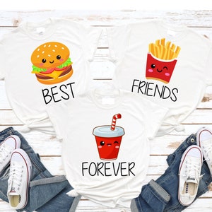 Best Friends Forever shirts, BFF shirts, Bestie shirts, Burger Fries and Soda shirt, Funny Best Friends shirt, Cute Best Friends tee
