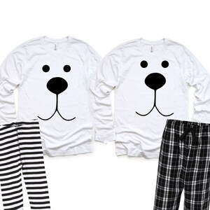 Polar bear fleece women's matching pajamas hot sale