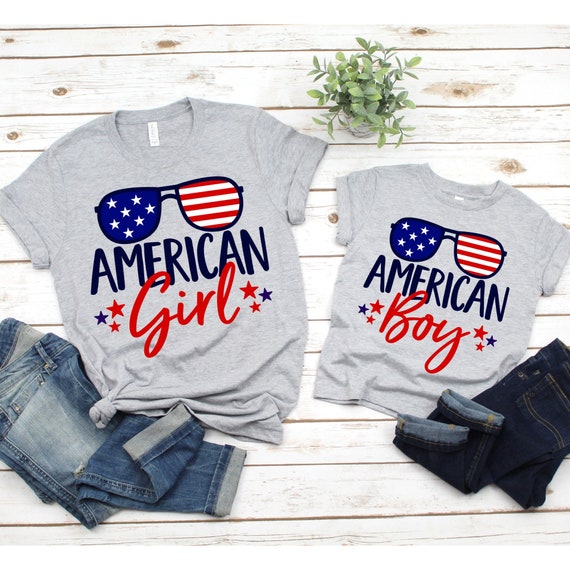 Memorial Day Shirt, America Girl shirt, American Boy shirt, 4th of July Shirt, Independence Day Shirt, Mommy and Me shirts, Sibling shirts