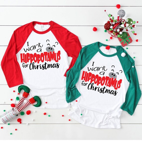I Want A Hippopotamus For Christmas Shirt | Xmas Hippo T-Shirt I Want A Hippopotamus For Christmas Shirt | Xmas Hippo T-Shirt