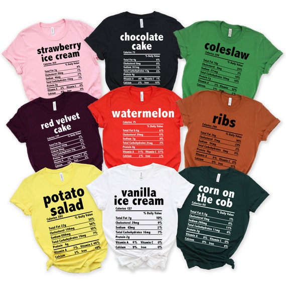 Nutrition Facts shirt, Independence Day shirts, Food Facts shirt, Nutrition Info shirt, Matching shirts, July 4th shirts, Memorial Day shirt
