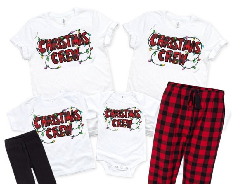 Christmas Crew pajamas Matching Christmas Family Pajamas Etsy