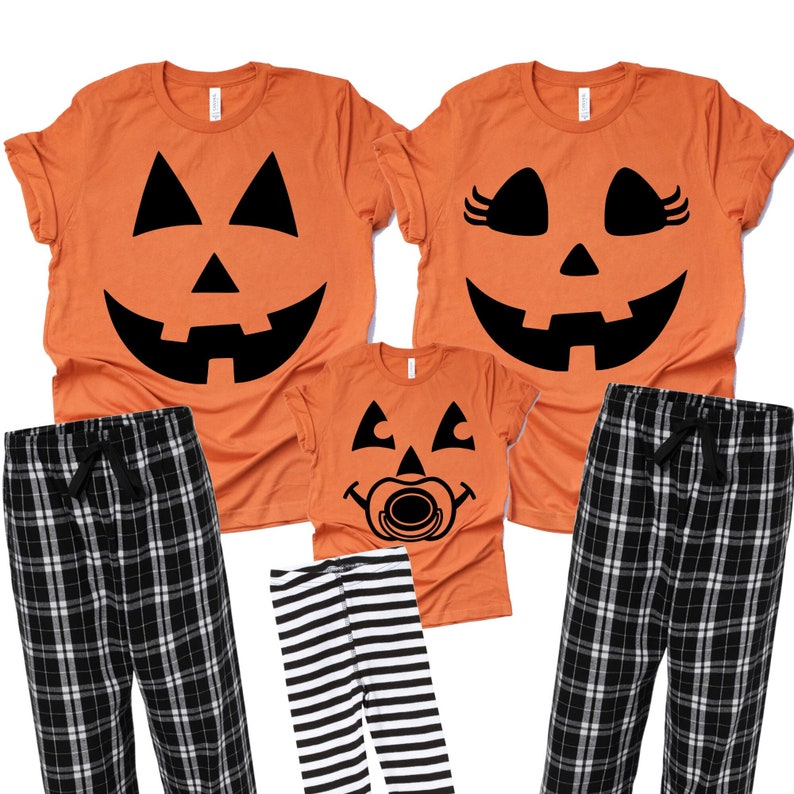 Pumpkin Pajamas Halloween Pajamas Matching Pajamas Family Etsy