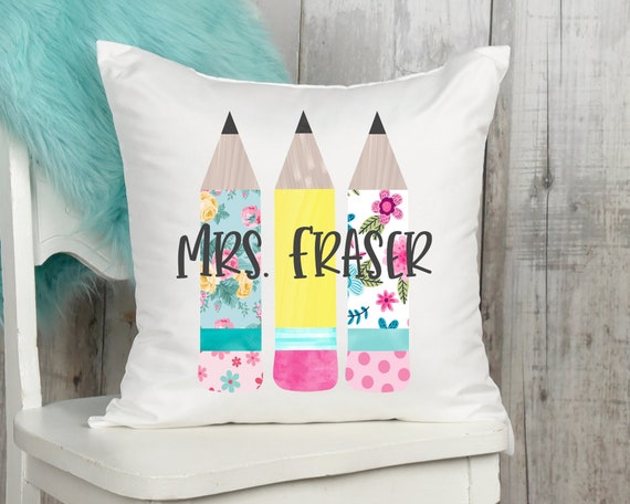 Teacher Pillow Cover, Gift for Teacher, Personalized Teacher