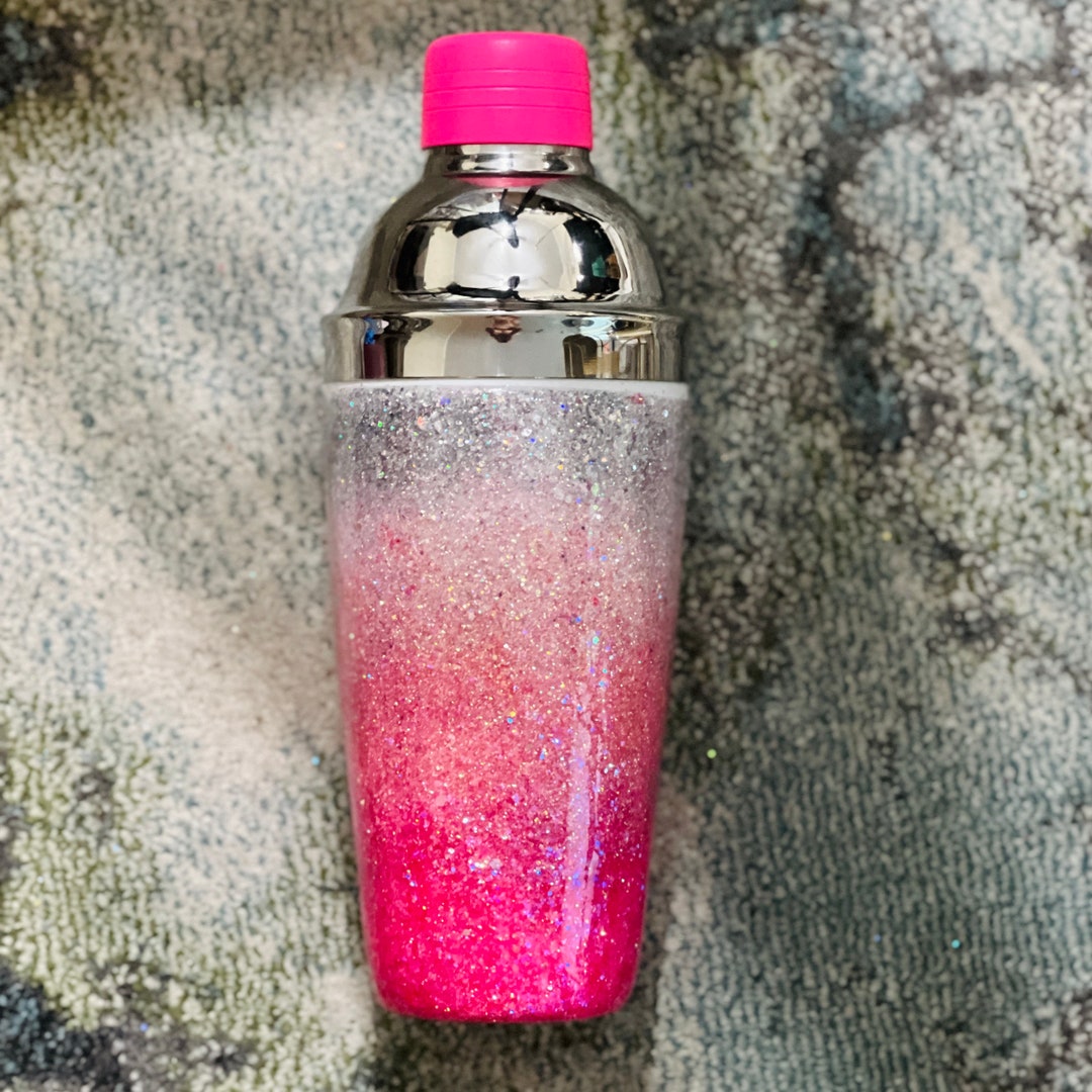 Custom Cocktail Shaker Pretty Glitter Cocktail Shaker Unique Etsy