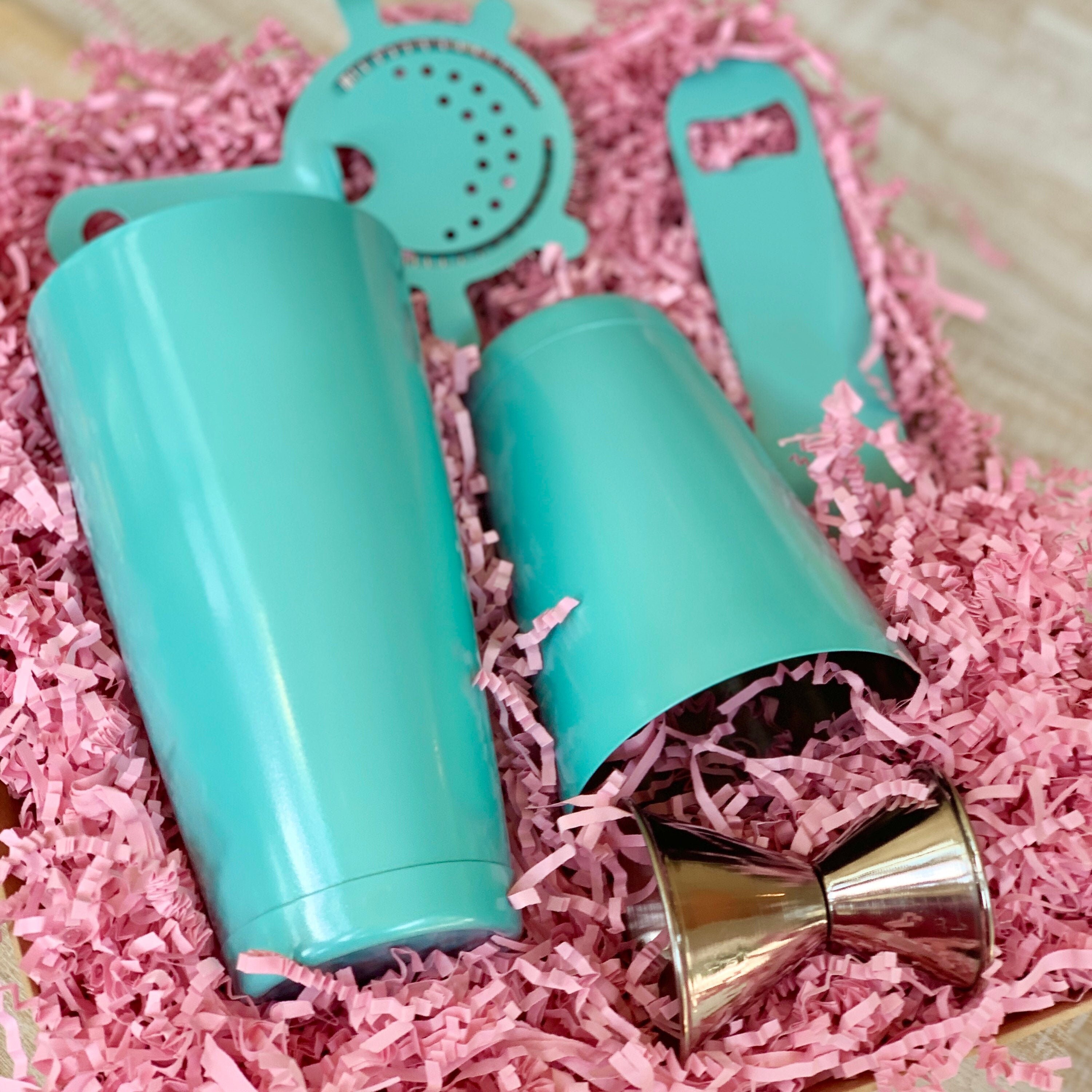 Unique Cocktail Shaker Gift Set Powder Coated Cocktail Shaker Etsy