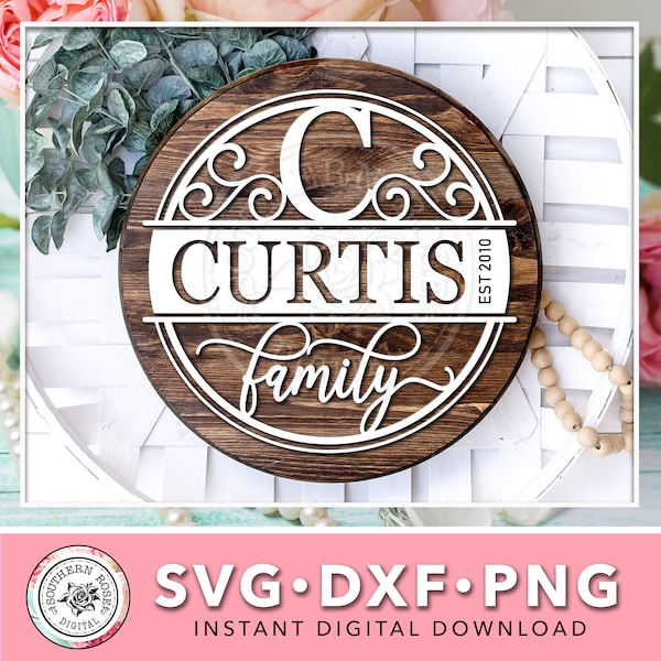 Personalized Monogram Sign Svg, Glowforge Monogram Svg, Name Monogram Svg, Monogram Name Svg, Wedding Monogram Svg, Last Name Svg Dxf Png