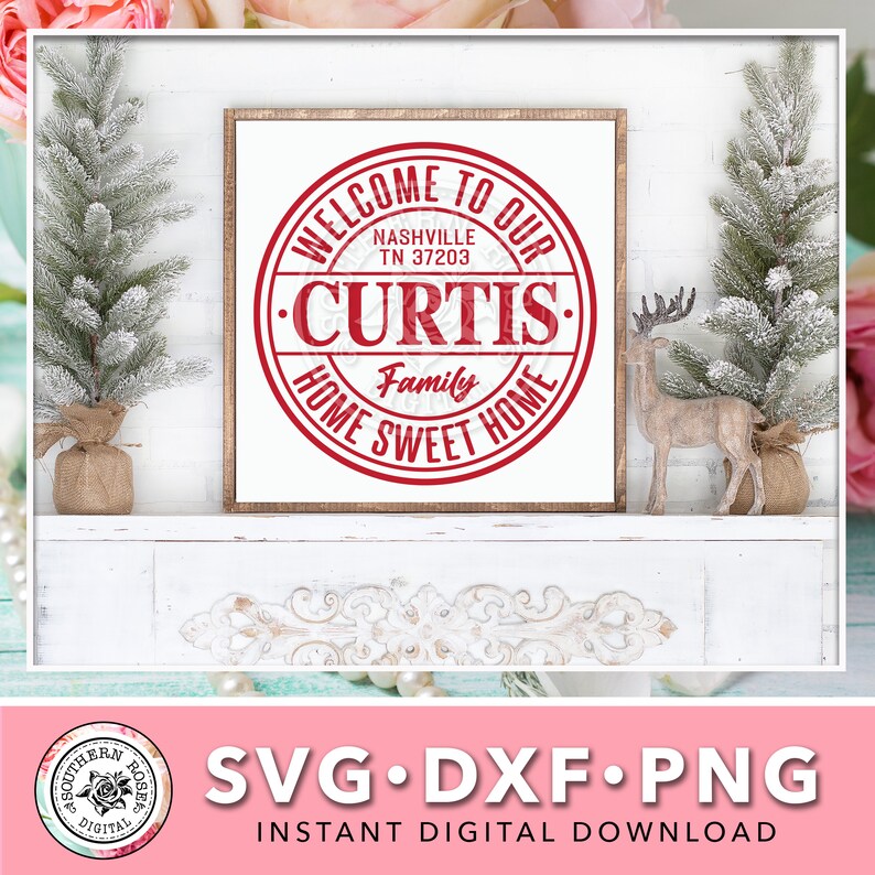 Download Personalized Family Name Svg Dxf Home Sweet Home Svg Dxf ...