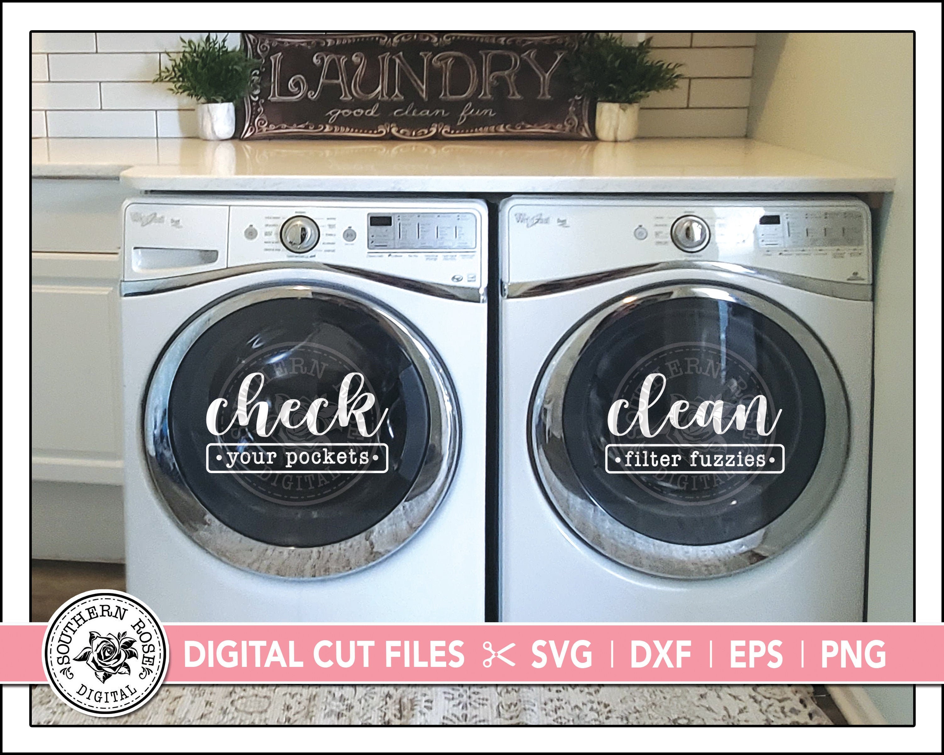 Washer Decal Svg Dryer Decal Svg Laundry Room Svg Washer Etsy