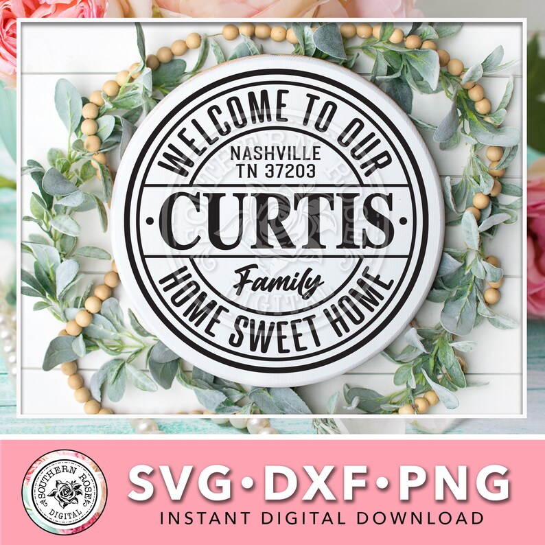 Download Personalized Family Name Svg Dxf Home Sweet Home Svg Dxf ...