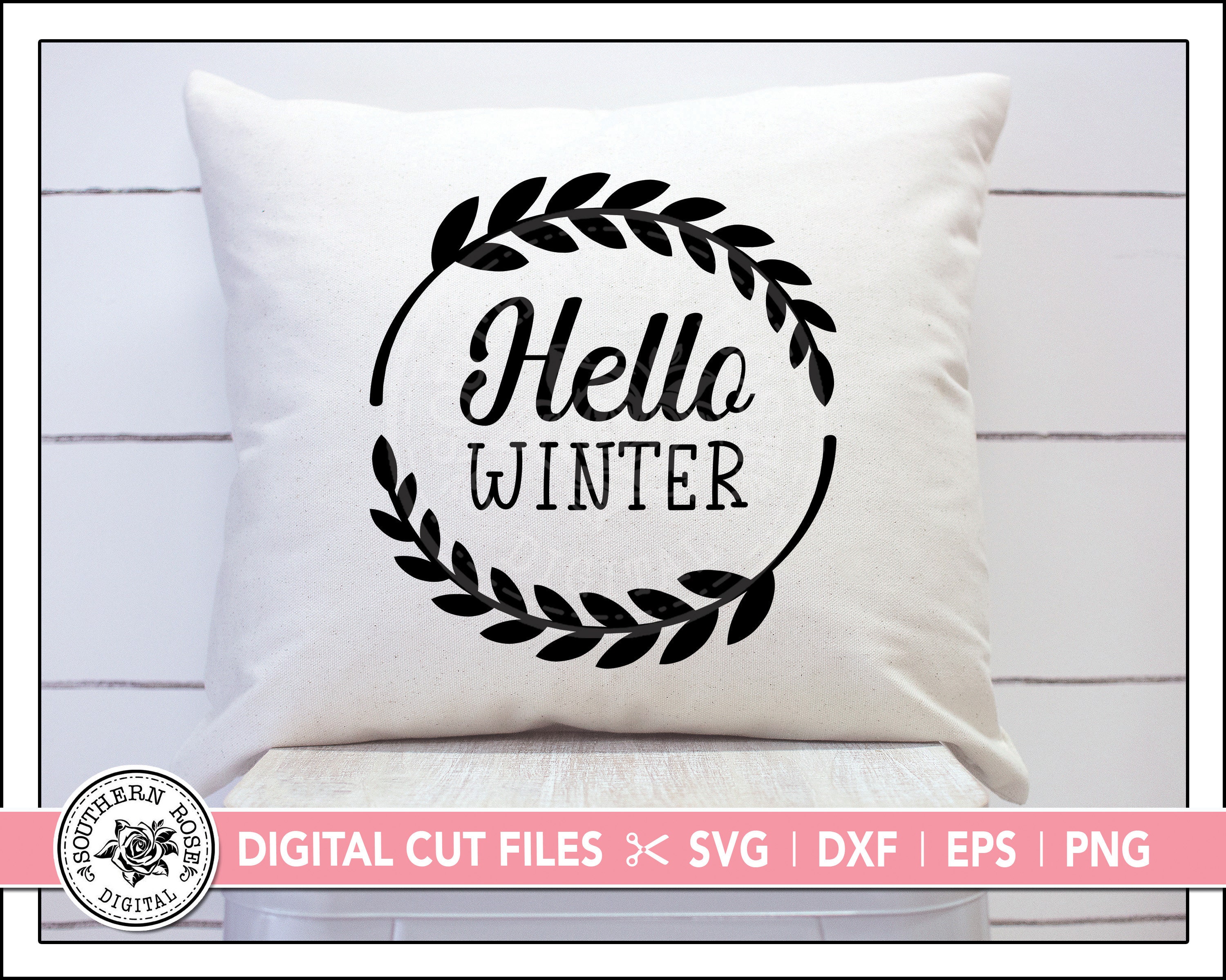Download Hello Winter Svg Farmhouse Laurel Svg Hello Winter Sign ...