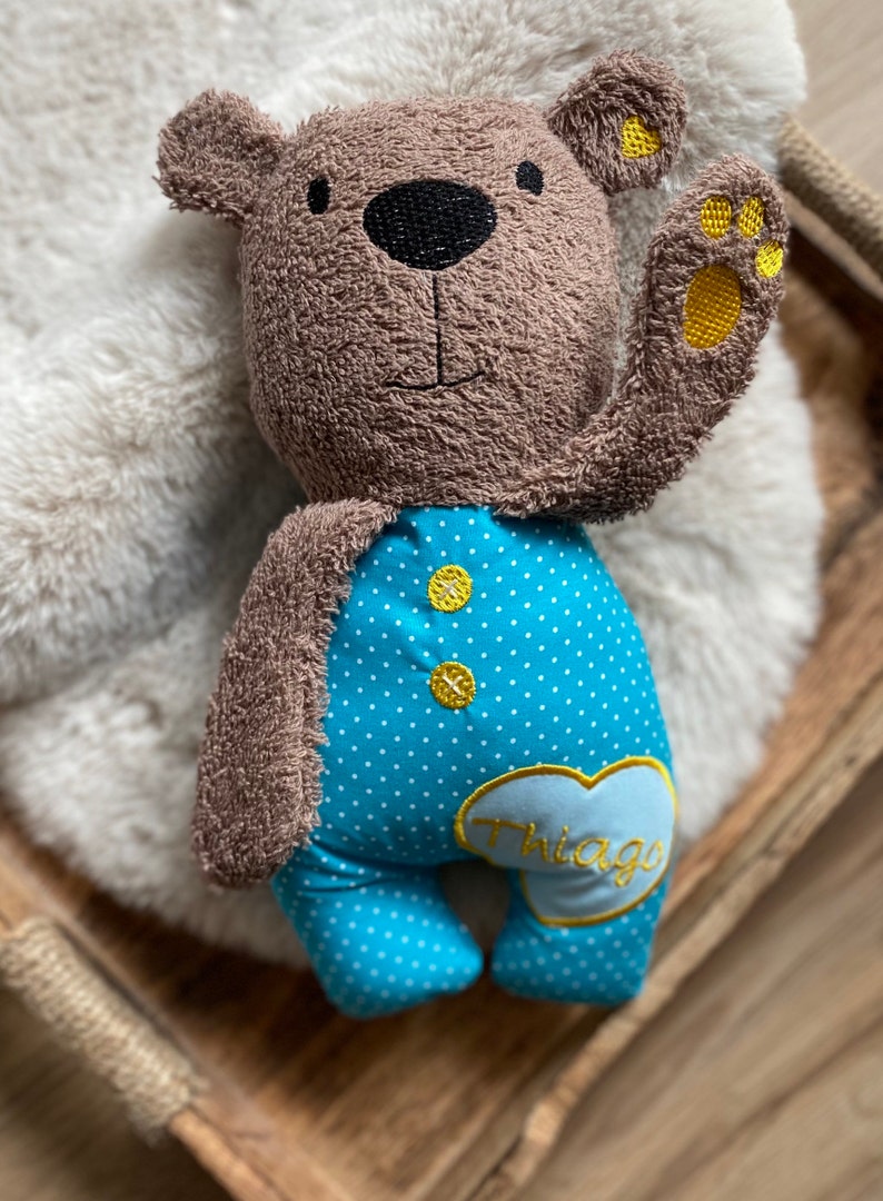 Cuddly toy with name Brown Bear big Thiago