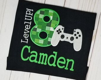 Minecraft Birthday Shirt Etsy