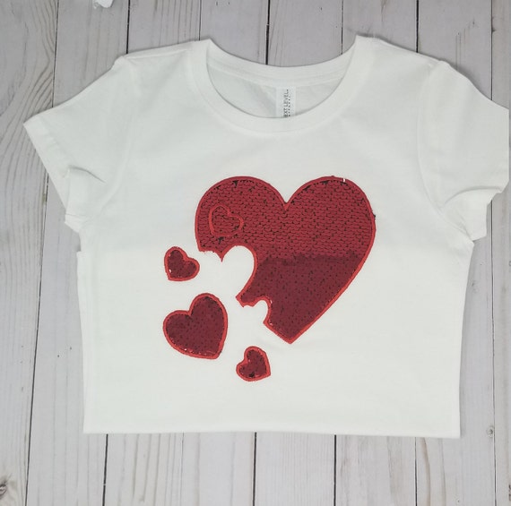 Girls red sequin clearance shirt