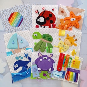 Patrón de libro de bebé ARCO IRIS para niños de 1, 2 años, PDF & SVG Patrón de libro tranquilo, Patrón Pdf de libro ocupado diy, Plantilla de libro de fieltro, Mini libro