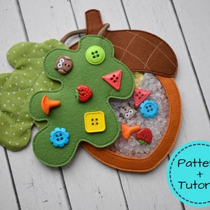 ACORN I Spy Bag PDF Pattern, DIY Acorn felt toy, Busy bag, I spy game, Sensory toy for Toddlers, Travel toy, Montessori activity toy