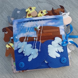 Noah Ark, BIBLE STORIES Quiet book Pattern, Toddler Busy Book Pattern, DIY Felt Book, Church Kids Activities, Nativity Quiet Book