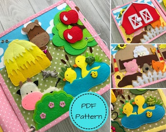 FARM Quiet Book PDF Pattern, Diy Quiet Book Pages, Busy Book