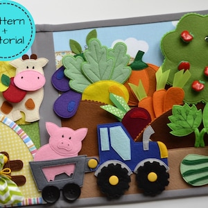 FARM Quiet Book PDF Pattern, Diy Quiet Book Pages, Busy Book Pattern, Felt Book Pattern, Toddler Quiet Book, Christmas Activity Book