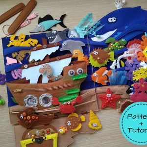 UNDER the SEA Quiet Book PDF Pattern & Tutorial, Diy Quiet Book Pages, Busy Book Pattern, Soft Felt Book, Toddler Quiet Book, Activity Toy