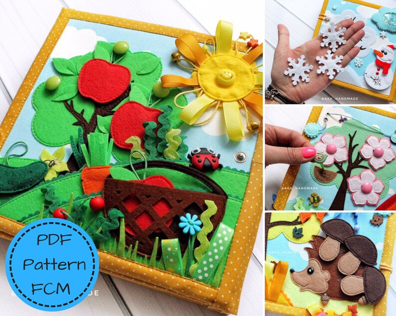 SEASONS Quiet Book PDF PATTERN for Toddlers Busy Book Pdf - Etsy