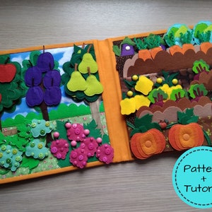 MOLE&#39;S GARDEN Quiet Book PDF Pattern & Tutorial, Diy Quiet Book Pages, Busy Book Pattern, Soft Felt Book, Toddler Quiet Book, Activity Toy