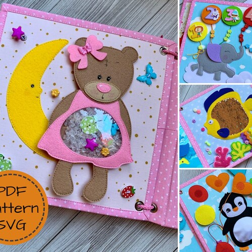 6 PAGES Baby Book Pattern 8x8 PDF & SVG Quiet Etsy