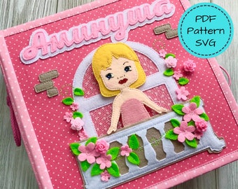 DOLLHOUSE Quiet Book PDF Pattern, Diy Quiet Book Pages, Busy Book Pattern, Felt Book Pattern, Toddler Quiet Book, Doll House Activity Book