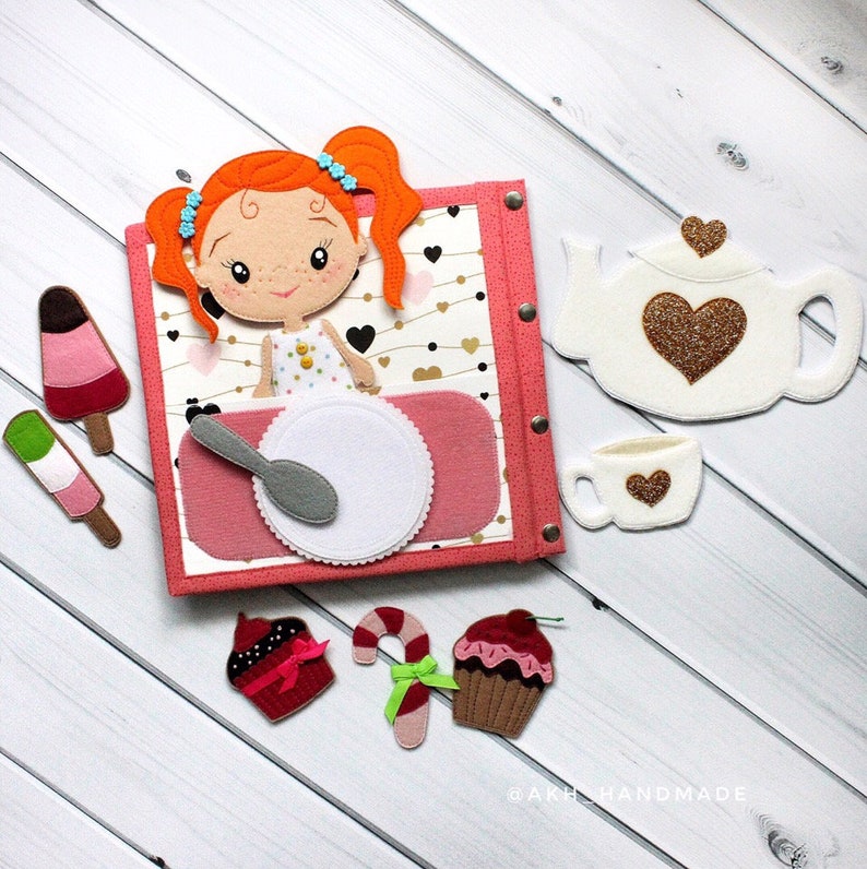 KITCHEN Quiet Book and Felt Doll PDF PATTERNS for Toddlers Etsy