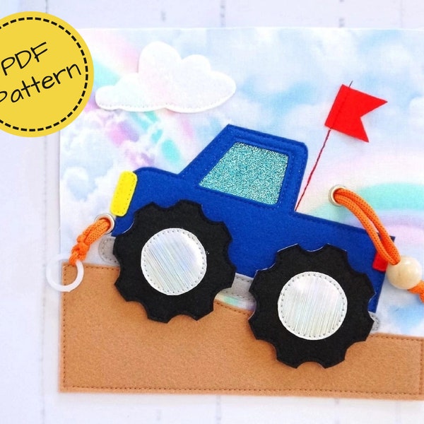 PICKUP TRUCK Quiet Book PDF Pattern, Baby Book Pattern, Diy Quiet Book Page, Transport Mini Book, Busy Book Pattern, First Birthday Gift