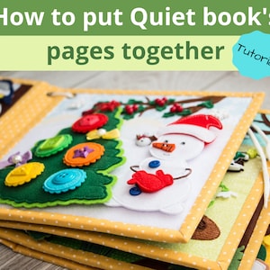 Tutorial How to Put Quiet Book Pages Together, Busy book Binding, Assemble Quiet Book, DIY Quiet Book, Quiet Book PDF Pattern, DIY Busy Book